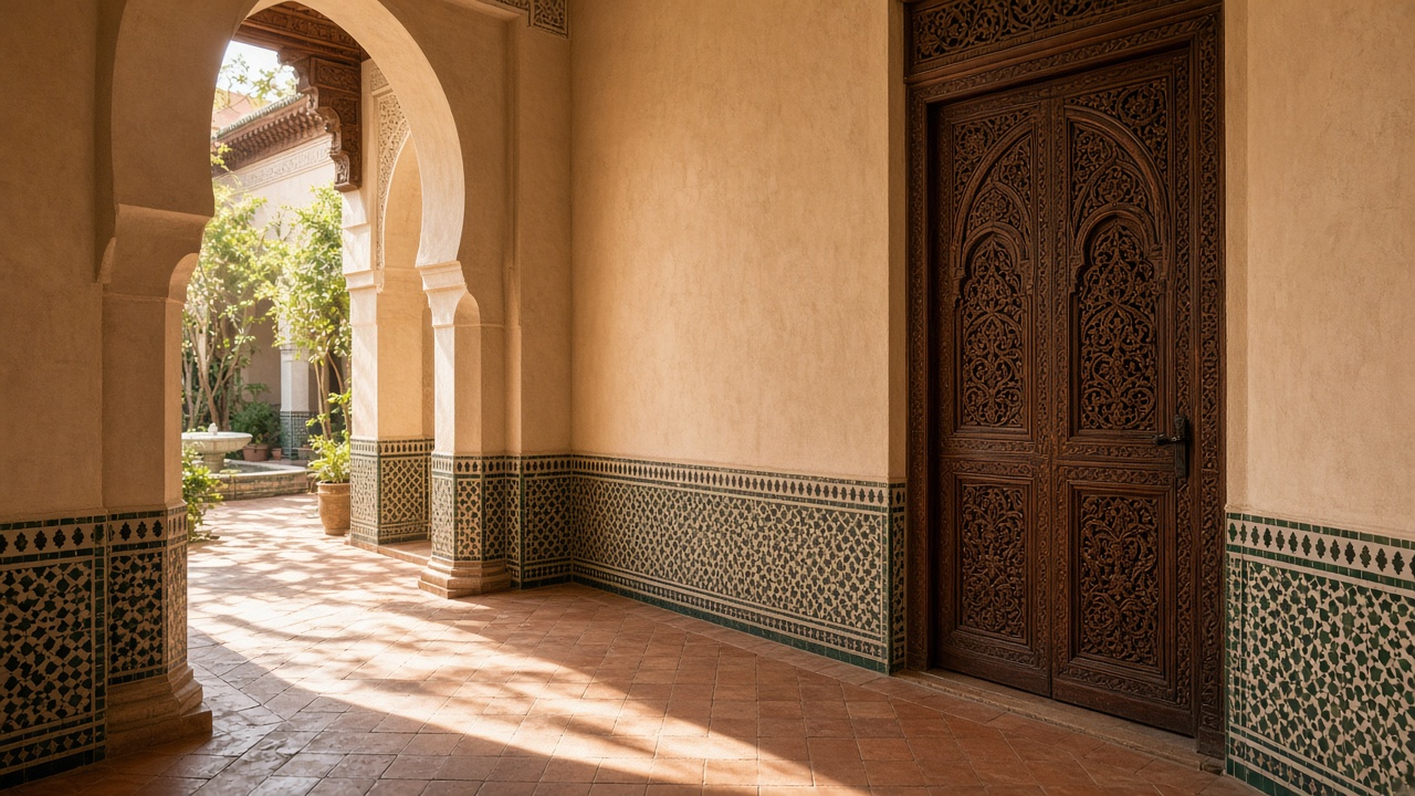 Intérieur d’un riad marocain