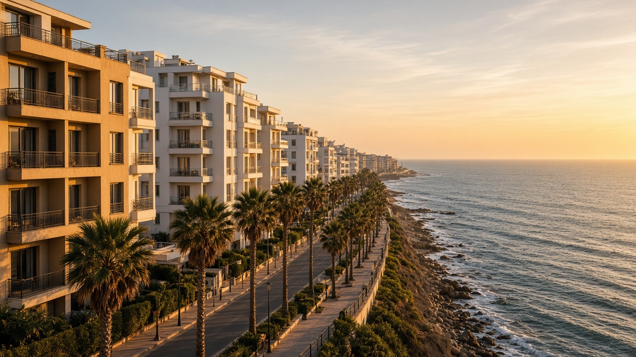 Immeubles résidentiels à Casablanca, au bord de l’Atlantique